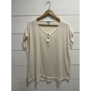 Southern Shirt Dolman Sleeve Women's Cream Blouse Large